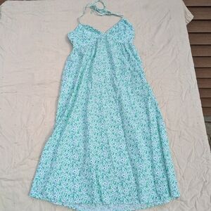 Universal Thread Green and Blue Smocked Dress